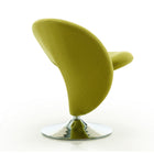 Manhattan Comfort Curl Modern Wool Blend Swivel Lounge Chair in Green - Set of 2