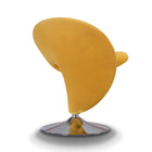 Manhattan Comfort Curl Modern Wool Blend Swivel Lounge Chair in Yellow - Set of 2