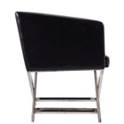 Manhattan Comfort Hollywood Contemporary Vegan Leather Accent Armchair in Black - Set of 2