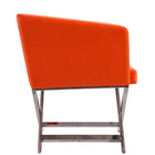 Manhattan Comfort Hollywood Contemporary Vegan Leather Accent Armchair in Orange - Set of 2