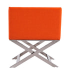 Manhattan Comfort Hollywood Contemporary Vegan Leather Accent Armchair in Orange - Set of 2