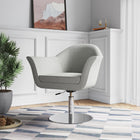 Manhattan Comfort Voyager Modern Woven Blend Swivel Lounge Chair in Barley - Set of 2