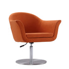 Manhattan Comfort Voyager Modern Woven Blend Swivel Lounge Chair in Orange - Set of 2