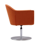 Manhattan Comfort Voyager Modern Woven Blend Swivel Lounge Chair in Orange - Set of 2