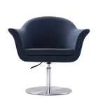 Manhattan Comfort Voyager Modern Woven Blend Swivel Lounge Chair in Smokey Blue - Set of 2