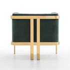 Manhattan Comfort Paramount Modern Velvet Lounge Chair in Forest Green - Set of 2