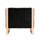 Manhattan Comfort Trillium Mid-Century Modern Velvet Lounge Chair in Black - Set of 2