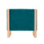 Manhattan Comfort Trillium Mid-Century Modern Velvet Lounge Chair in Teal - Set of 2