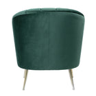 Manhattan Comfort Rosemont Mid-Century Modern Velvet Accent Armchair in Green - Set of 2