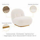 Manhattan Comfort Edina Modern Boucle Lounge Chair in White - Set of 2