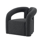 Manhattan Comfort Darian Modern Boucle Lounge Chair in Black - Set of 2