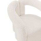 Manhattan Comfort Darian Modern Boucle Lounge Chair in White - Set of 2