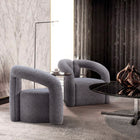 Manhattan Comfort Darian Modern Boucle Lounge Chair in Gray - Set of 2