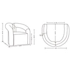 Manhattan Comfort Darian Modern Boucle Lounge Chair in Gray - Set of 2