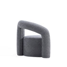 Manhattan Comfort Darian Modern Boucle Lounge Chair in Gray - Set of 2