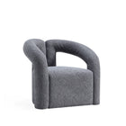 Manhattan Comfort Darian Modern Boucle Lounge Chair in Gray - Set of 2