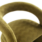 Manhattan Comfort Corvette Mid-Century Modern Velvet Lounge Chair in Olive Green - Set of 2