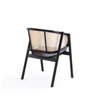 Manhattan Comfort Versailles Industry Chic Wood Accent Armchair in Black and Natural - Set of 2