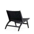 Manhattan Comfort Maintenon Industry Chic Vegan Leather Wood Accent Chair in Black - Set of 2