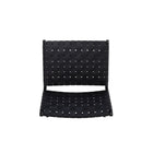 Manhattan Comfort Maintenon Industry Chic Vegan Leather Wood Accent Chair in Black - Set of 2