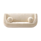 Manhattan Comfort Tribeca Mid-Century Modern 2-Piece Sofa Set in Cream