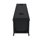 Manhattan Comfort Naomi Modern 2-Piece Metal Storage Cabinets in Black