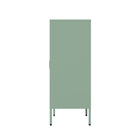 Manhattan Comfort Naomi Modern 2-Piece Metal Storage Cabinets in Sage Green