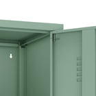 Manhattan Comfort Naomi Modern 2-Piece Metal Storage Cabinets in Sage Green