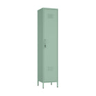 Manhattan Comfort Naomi Modern 2-Piece Metal Storage Cabinets in Sage Green