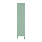 Manhattan Comfort Naomi Modern 2-Piece Metal Storage Cabinets in Sage Green