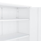Manhattan Comfort Naomi Modern 2-Piece Metal Storage Cabinets in White
