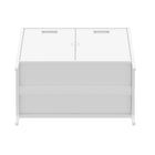 Manhattan Comfort Naomi Modern 2-Piece Metal Storage Cabinets in White