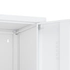 Manhattan Comfort Naomi Modern 2-Piece Metal Storage Cabinets in White