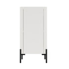 Manhattan Comfort Abbey Modern 2-Piece Accent Storage Cabinets in Maple and Off White