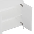 Manhattan Comfort Abbey Modern 2-Piece Buffet and Accent Cabinet in White