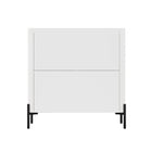 Manhattan Comfort Abbey Modern 2-Piece Buffet and Accent Cabinet in White
