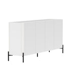 Manhattan Comfort Abbey Modern 2-Piece Buffet and Accent Cabinet in White