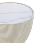 Manhattan Comfort Anderson Modern 2-Piece Coffee Table & End Table Set in Cream - 2-AT01-CR