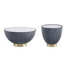 Manhattan Comfort Anderson Modern 2-Piece Coffee Table & End Table Set in Gray