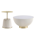 Manhattan Comfort Anderson Modern 2-Piece Coffee Table & End Table Set in Cream