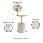Manhattan Comfort Anderson Modern 2-Piece Coffee Table & End Table Set in Cream - 2-AT02-CR