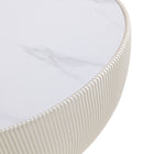 Manhattan Comfort Anderson Modern 2-Piece Coffee Table & End Table Set in Cream - 2-AT02-CR
