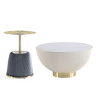 Manhattan Comfort Anderson Modern 2-Piece Coffee Table & End Table Set in Cream and Gray