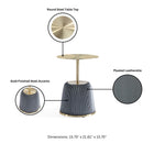 Manhattan Comfort Anderson Modern 2-Piece Coffee Table & End Table Set in Cream and Gray - 2-AT02-CRGY