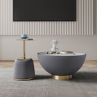 Manhattan Comfort Anderson Modern 2-Piece Coffee Table & End Table Set in Gray - 2-AT02-GY