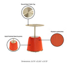 Manhattan Comfort Anderson Modern 2-Piece Coffee Table & End Table Set in Orange - 2-AT02-OR