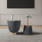 Manhattan Comfort Anderson Modern 2-Piece End Table in Gray
