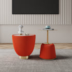 Manhattan Comfort Anderson Modern 2-Piece End Table in Orange