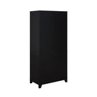 Manhattan Comfort Sheridan Mid-Century Modern 31" Bookcase Cabinet in Black (7-Shelf) - Set of 2