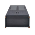 Manhattan Comfort Jodie Mid-Century Modern 31" Bookcase Cabinet in Charcoal Gray (6-Shelf) - Set of 2
